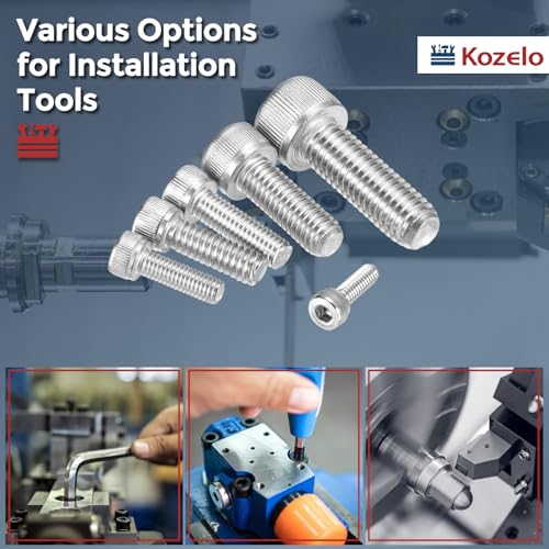 50pcs M5 Socket Head Cap Screws Bolts Nuts Assortment Kit - [M5x30/35/40/45/50mm] 304 Stainless Steel Allen Socket Drive for 3D Printer - size: M5x30/35/40/45/50mm