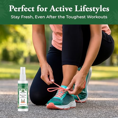 Foot Sense – Shoe Deodorizer & Foot Spray – Natural Foot & Shoe Odor Eliminator for Smelly Feet, Shoes & Sports Gear, Long-Lasting Refreshener for Adults & Kids – 5oz, 2 Pack