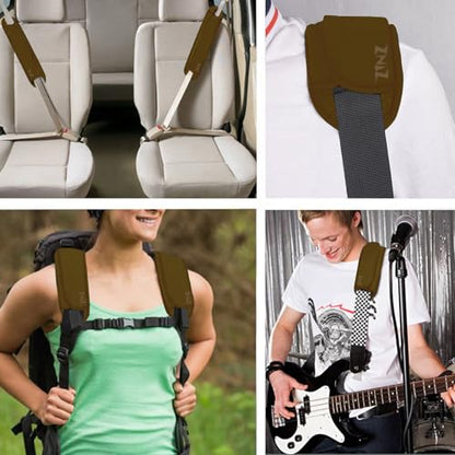 Ultra Thick & Breathable Universal Shoulder Pad Cushion for Bag - Long & Comfort - color: Coffee