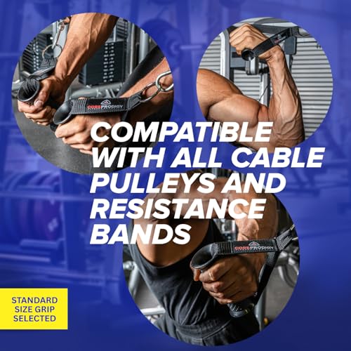 Core Prodigy Heavy Duty Exercise Handles - Grip Attachments for Cable Machine Pulleys, Gym Equipment, Resistance Bands, and Weight Lifting - style: Standard