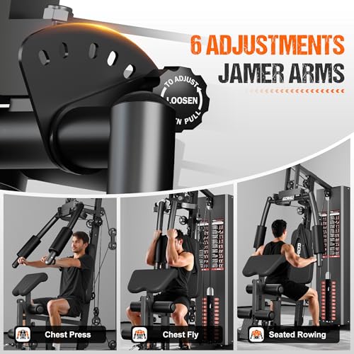 Home Gym, M1 Workout Station with 140LBS Weight Stack, Multifunctional Home Gym Equipment with Pulley System for Full Body Strength Training - style: M1 Pro