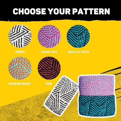 Gym & Hook Grip Tape - Thumb & Finger Protection - for Cross Training, Weightlifting, Gymnastics & More - Stretchy Adhesive Athletic Weightlifting Tape - 24 ft Long 3 Pack - color: Zebra