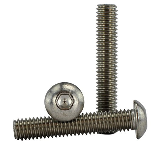 Stainless 3/8-16 x 2 (3/4" to 3" Available) Socket Button Head Cap Screws, Full Thread, Hex Drive, Stainless Steel 18-8, Coarse Thread (3/8-16 X 2) - size: 3/8-16 X 2