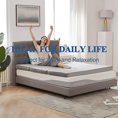 SINWEEK 3.8" Cot Memory Foam Folding Topper with Storage Bag - Foldable Trifold Floor Mat Topper, CertiPUR-US Certified Guest Sleeping Pad, Machine Washable Cover - size: C (31 x 75 Inch), style: Slow Rebound Memory Foam