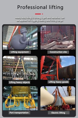 Heavy-Duty 22046 lb Polyester Round Sling 10ft Length, 6M Circumference Industrial Lifting Strap with Reinforced Inner Core – Soft & Protective for Delicate Loads【10t-3m】 - size: 10T-3M