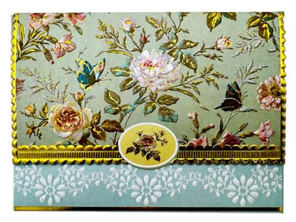 Poster Foundry Set of 3 - Garden Butterfly Boxed Note Cards by Carol Wilson. 10 embossed 4x5 Die-Cut Notecards and Matching Envelopes in Decorative Gift Box with Magnetic Flap. NCP2363 - color: Nature - Butterflies in Garden, style: 3 gift box sets / 30 c