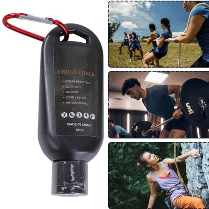 Workout Chalk for Hands Sports Anti-Slip Powder | Weightlifting Anti-Skid Chalk for Rock Climbing Badminton Weightlifting Gymnastics Fitness Tennis Golf - size: 50ML