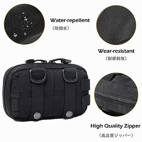 Molle Pouches Tactical Admin EDC Gear Utility Pouch Waist Bags for Small Tool Horizontal Modular Organization - color: 01 Tan