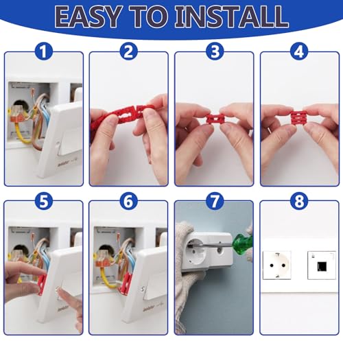 168pcs Black Wall Plate Screws & Outlet Spacers Kits, 3/8", 9/16", 3/4", 1", 1.2" Outlet Screws 6-32 and Receptacle Spacers for Switch Electrical Box - color: Black+Red, size: 3/8", 9/16", 3/4", 1", 1.2"