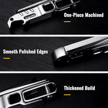 Heavy Duty Nail Clipper for Thick Nails, Built-in Nail File & Bottle Opener | Sturdy Zinc Alloy Body, Sharp 5cr Steel Wide Blade, Anti-Slip Grip, Clean Cut Thick Nails For Daily Travel