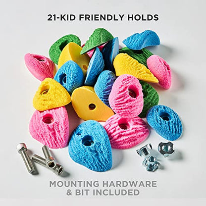 Escape Climbing Kids' 21-Hold Starter Pack (Variety (Pink, Green, Blue, Yellow))
