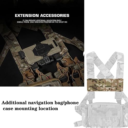 Tactical Micro Front Panel for D3CRM MK4 Vest,Tactical MOLLE Panel Phone EUD Bridge Gear Expansion Accessory
