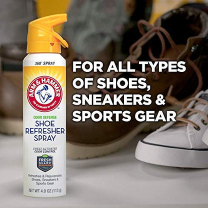 Arm & Hammer Odor Defense Shoe Refresher Spray, Fresh Scent, 4 oz - size: 4 Ounce (Pack of 1)