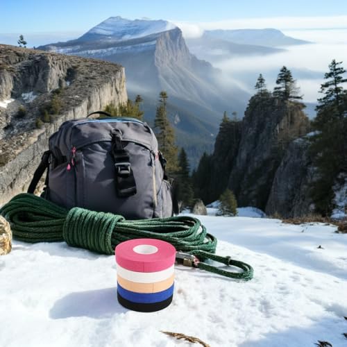 Athletic Finger Tape for Rock Climbing and Gym Sports, Strong Adhesive Waterproof Tape, 10 Rolls 1.25cm X 10m for Finger, Hand, and Toe Support in Outdoor Training