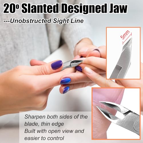 12 Packs Upgraded Cuticle Trimmer kit, 5mm Jaw | Upgraded Blades and Springs, Sharp and Labor-saving Dead Skin Clipper Tool for Women and Men - color: Silver-12pack