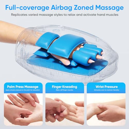 Hand Massager | Heat and Compression, Deep Kneading & Intermittent Negative Pressure Therapy, 6 Modes & Intensities