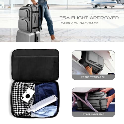 Extra Large Travel Backpack, Carry on Luggage Backpack TSA 18.4 inch Laptop Bag Flight Approved, Lightweight Business Luggage Bag, Travel Gifts for Men, Black - color: Grey, size: 18.4 Inches