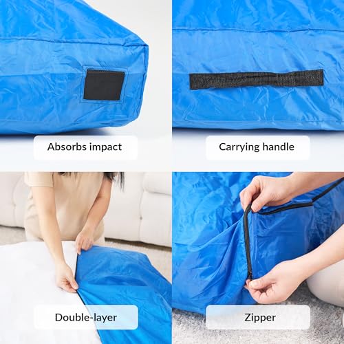Crash Pad for Kids Sensory | Big 5Ft x 5Ft, 3Ft x 4Ft, 3Ft x 3Ft Or 2Ft x 2Ft | Autism Sensory Crash Mat for Jumping Play | Crashpad | Soft Foam Landing Pad | Giant Mat Pillow | Climbing, Gymnastics - size: Small