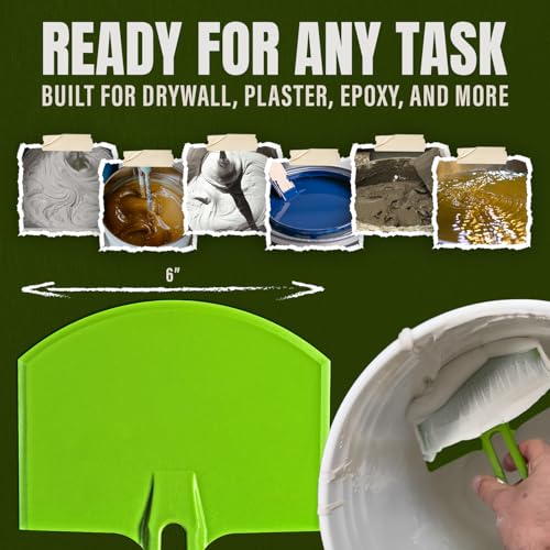 Buddy Tools Scoop-N-Scrape Bucket Scoop | Efficient Bucket Scoop for 5-Gallon Buckets - Curved Bucket Trowel - Heavy-Duty Nylon - Scrapes Clean
