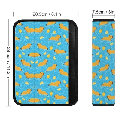 2 Piece Capybara Lemon Car Seat Belt Pad Breathable Seat Belt Cushion for Child, Stroller Pushchair High Chair, Easy Install (No Tool) - color: Pattern 1245