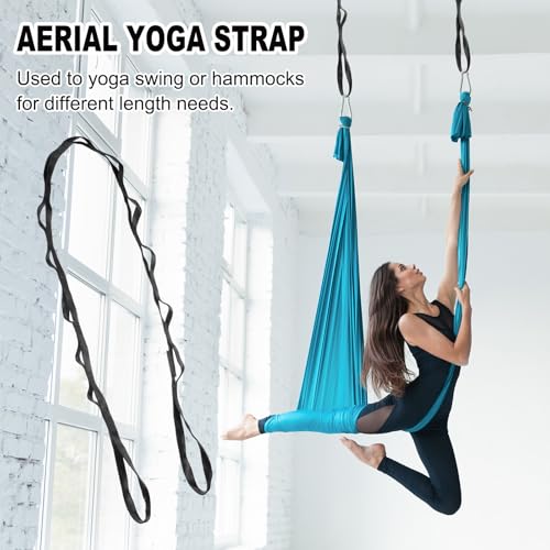 PATIKIL 22KN Adjustable Daisy Chain Yoga Extend Belt, Nylon Climbing Sling Straps for Home Workout Exercise Pilates Gymnastics