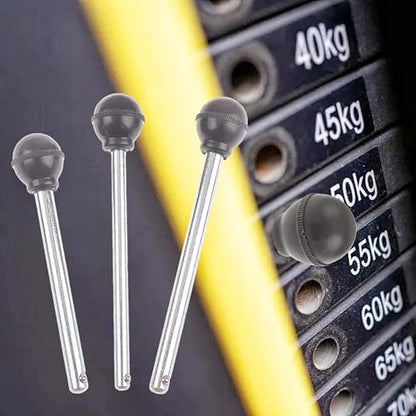 3Pack 3/8" Dia Round Black KNOB Weight Stack Pin Stainless Gym Equipment Locking Weight Loading Pin Strength Training Multifunction Replacement Part ，Free Lanyard (3Pack, Φ3/8in x 3-1/4in) - color: 3Pack, size: Φ3/8in x 3-1/4in