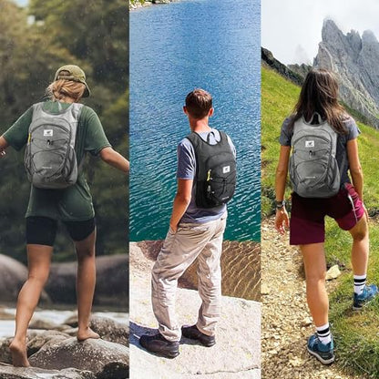 SKYSPER 15L/20L Foldable Hiking Backpack Lightweight Packable Travel Daypack with Chest Strap Small Folding Pack for Walking - color: Purple, size: 15l