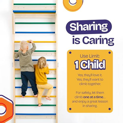 ComfyBumpy Swedish Ladder with Convertible Play Table | Montessori Climbing Set for Kids, Indoor Playground & Jungle Gym - Wall Climbing Toy for Active Play & Table | 400lbs Capacity (Set of 1)
