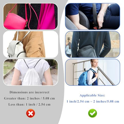 Strap Cushion for Bag Universal Shoulder Strap Pad for Bags Black Large Breathable Shock Absorption for Bag, Messenger Bags, Backpacks and Purse Non-Slip Thick Cushion with Foam | Black Large Breathable Shock Absorption for Bag, Messenger Bags, Backpacks