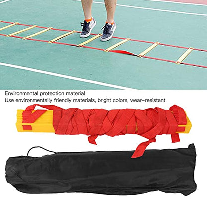 14-Rung Alacrity Speed Training Ladder for Soccer, Football, and Training – Includes Storage Bag – Made of Durable PP Plastic and High-Density Braid Belt – Lightweight & Portable