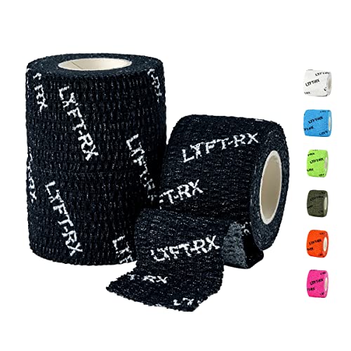 Weightlifting Hook Grip Tape w/Premium Adhesive for Olympic Weight Lift, Cross Fitness, Lifting, Stretch Athletic Finger Wrap, Protects Thumb Fingers Hand, Enhances Grip - color: Black 1.5-inch, size: 3 ROLL