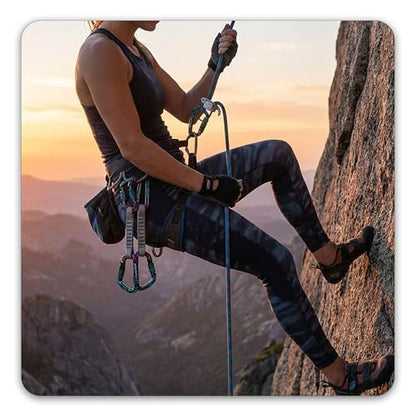 FresKaro UIAA Certified 25KN Auto Locking Climbing Carabiner Clips, Twist Lock, and Heavy Duty Carabiners for Rock Climbing, Rappelling, and Mountaineering, D Shaped - color: 3PCS-SPECKLED