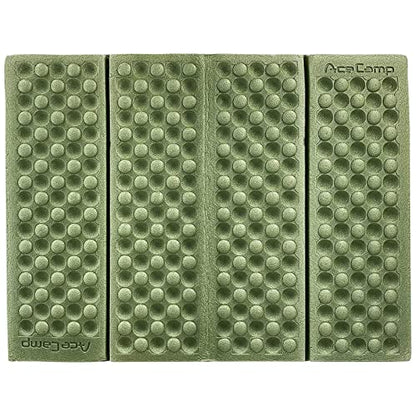 AceCamp 3940 Portable Lightweight Mini Waterproof Folding Mat, Foam Sitting Pad for Outdoor Activities, Foldable Kneeling and Seat Cushion for Comfort, Red - style: Green 2pcs