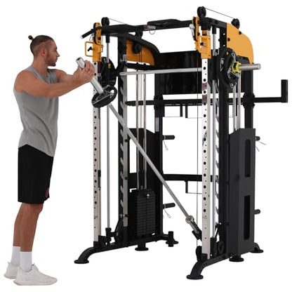 Altas Strength 3061B Smith Machine with Lever Arms & Cable System | All-in-one Smith machine with lever arms, 2:1 pulley system, squat rack, and full-body strength training.