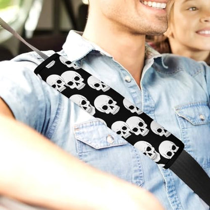 2 Pack Gothic Skull Car Seat Belt Pad Soft Padded Seat Belt Cushion for Child, Stroller Pushchair High Chair, Shock Absorption - color: Pattern 13