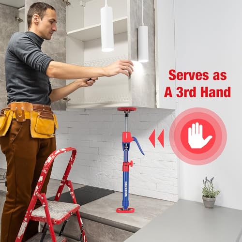 WORKPRO Cabinet Jack Support Pole, 18.5" to 29.5" Steel Telescopic Quick Support Rod Adjustable 3rd Hand Support System with 154 lbs Capacity for Cabinet Jack, Drywall Jack& Cargo Bars, 2-Pack - size: Short-18.5"-29.5" 2PC