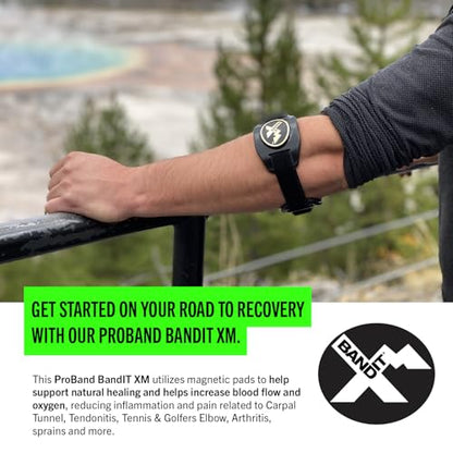 PROBAND BandIT XM Magnetic Arm Band + Therapeutic Exercise Ball Bundle for Elbow & Forearm Pain Relief – Supports Tendonitis, Carpal Tunnel, Tennis & Golfer’s Elbow, Arthritis