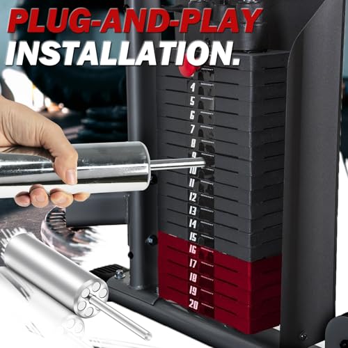 Steel Weight Stack Pin - Gym Pins for Weight Stack, Secure & Durable Fitness Gym Pin Extender for 2" Weight Plates - size: 10*100mm