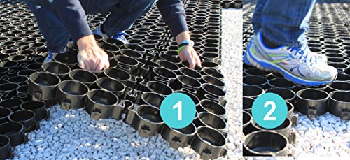 | PRO LITE Permeable Paver | Driveway, Grass, Shed Base, Patio, RV Pad, Gravel, DIY Outdoor | 120,000 lb Load Class | All-Weather | Easy Install | Pack of 18 (72 Square Feet)