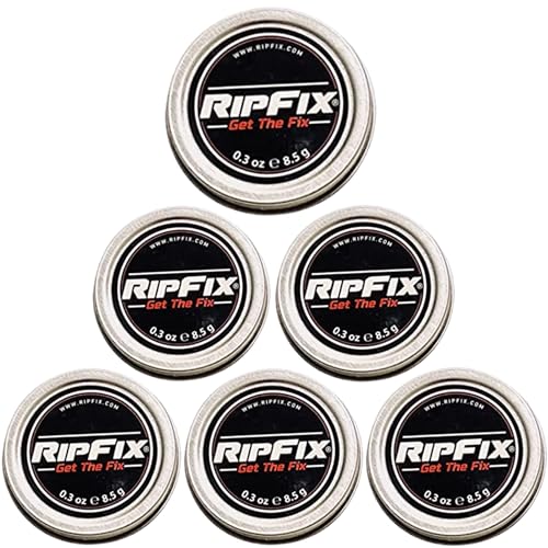 RipFix Hand Repair Balm for Dry Cracked Hands, Hand Salve for Gymnastics and Rock Climbers, Rip Fix Climbing Salve for Men and Women, Premium Gymnast Balm for Hardworking Hands, 6 Travel 0.3 oz Tins - color: Silver 0.3oz - 6 Pack