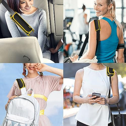 ZINZ Universal Shoulder Pad with Ultra Thick Cushion for Bag Luggage Bag Crossbody, Plus Long & Anti-Slip & Breathable,Black-Yellow Edge - color: Black-yellow Edge
