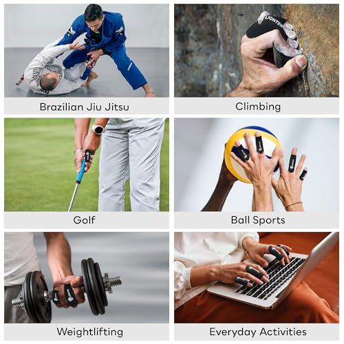 LIONTEK Single Flow Finger Sleeve V3 Pair — Joint Support & Compression for Activity, BJJ, Fitness, Volleyball, Basketball, and More (X-Small) - size: X-Small