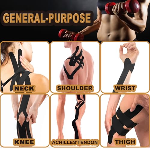 Kinesiology Tape,2Roll,3in x 5.5yd| Extra Wide Waterproof Latex Free Sport Tape,|Medical Grade Cotton Elastic Athletic Tape for Muscle Pain Relief & Joint Support, Breathable K Tape (Uncut-Flesh) - color: 2rolls-(3 Inch Uncut-flesh)