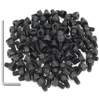 105 Pieces M4 x 6mm Socket Head Cap Screws, Thread Pitch 0.7mm, Sutemribor M4 Black Screws, 12.9 Grade Alloy Steel, Black Oxide Finish, Fully Threaded - size: M4 x 6mm, style: Socket Head