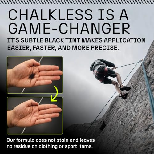 Black Grip Enhancer – Premium Liquid Chalk Alternative & Less Mess Hand Chalk for Bouldering, Baseball, Tennis, Football, Archery, Golf, and More, Non-Toxic Long-Lasting & Reliable