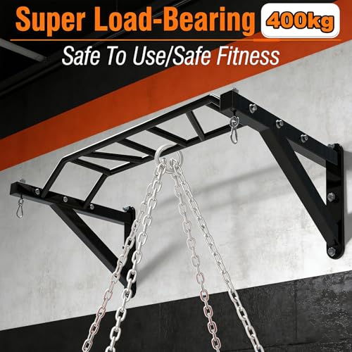 Heavy Duty Wall Mounted Pull Up Bar – Multi-Grip Pull Up Bar Ceiling Mount/Ceiling Mount Pullup bar/Chin Up Bar for Home Gym Workout Standards - color: Standards