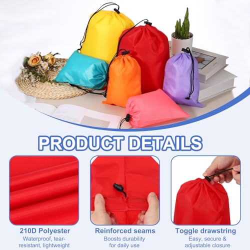 Drawstring Bag with Toggle, Stuff Sack String Waterproof Travel Storage Bags Cinch Stuff Pouch -Fitting for Yoga - color: Yellow