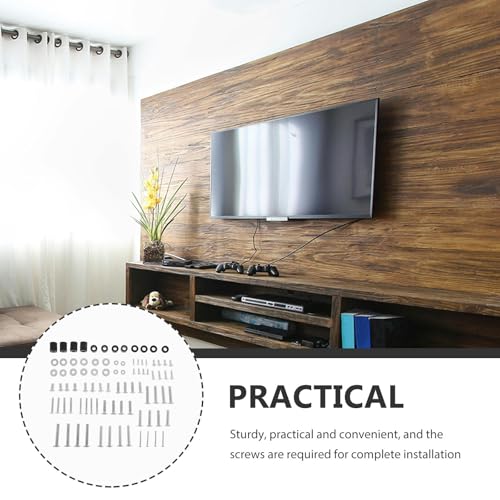 Alipis 88pcs Heavy Duty Wall Mount Screw Kit with Complete Hardware Set for Multiple Tvs Simple Installation Picture Hanging Screws for Secure Wall Monitor Mounting