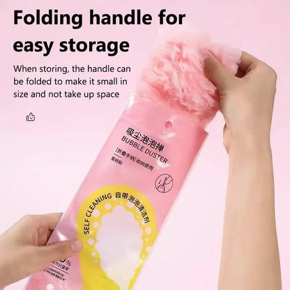 1 Pack Pink Long Handle Dust Duster, Portable Detachable Microfiber Static Cleaning Duster, Lightweight Extended Handheld Dust Remover in OPP Bag for Home, Kitchen, Bedroom, Car and Office