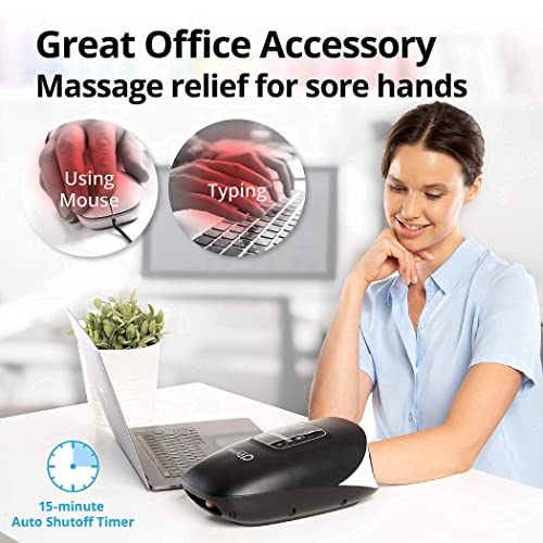 Daiwa Felicity AcuPalm Hand Massager Machine - Rechargeable Compression Therapy Massage assists Carpal Tunnel and Arthritis Pain Relief - 15 Minute Off Timer - style: AcuPalm